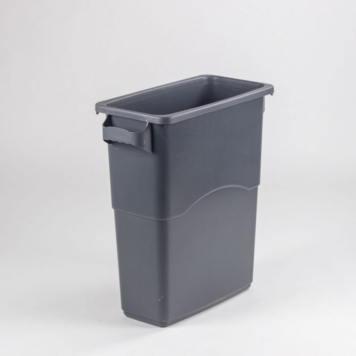 Ook Digitaal Chaise longue Ecosort kunststof afvalbak 590x275x630 mm, 58,5 ltr, donkergrijs | ENGELS