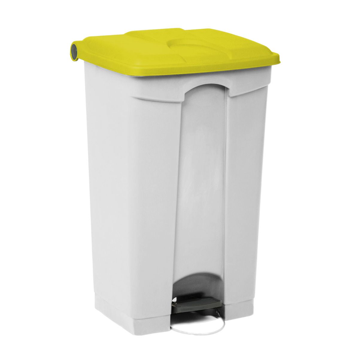 Poubelle tri sélectif cuisine Haccp 90 L couvercle jaune - Voussert